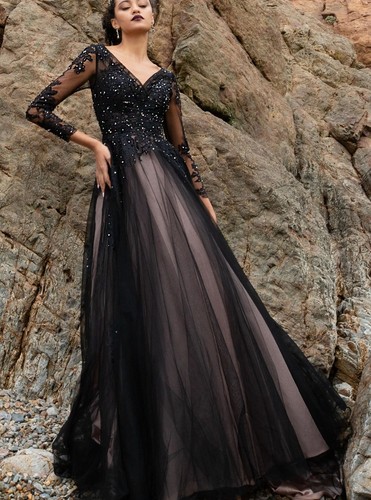Abito sposa gotico nero - da,
