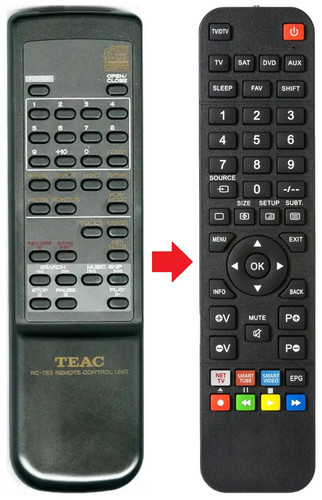 Telecomando adatto per teac - adatto,