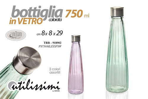 Bottiglia vetro colorata - bottiglia, in