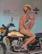 advertising Pubblicità-MOTO SUZUKI  750 GT 1972 MOTOGIAPPONESI  MAXIMOTO EPOCA