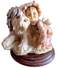 Figurina Cane Shaggy Ragazza Giuseppe Armani Mondo di Gulliver 1982 Firenze Italia