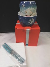 THUN DOLCE INVERNO SET FONDUTA PORCELLANA SCATOLA NUOVA CON FORCHETTINE 