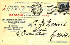 * BOLOGNA - Testatina Pubblicitaria - Angelo Gandolfi, Libreria Antiquaria 1921