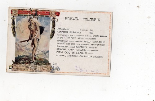 Cartolina reggimentale brigata - reggimentale,