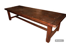 Grande Tavolo Rustico di inizio 1900 In Legno di Noce