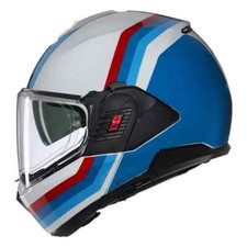 CASCO REVERSIBILE NOLAN N120-1 LINEO 347 BIANCO ROSSO BLU TAGLIA XS S M L XL XXL