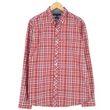 Camicia Tommy Hilfiger Uomo Vintage Fit A Quadri In Flanella Taglia L