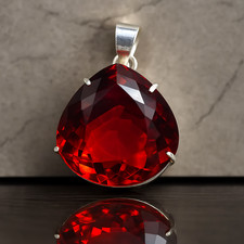 Ciondolo pera topazio rosso