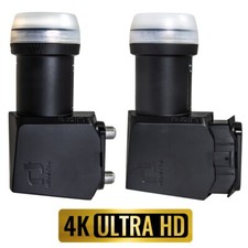 Inverto Black Ultra Twin LNB High Gain HDTV Sky UHD 3D 2 PARTECIPANTI