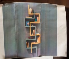 libreria Design Lago, colore argilla e miele, nuova e imballata originale