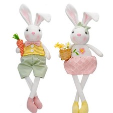 Coniglietto peluche bianco con