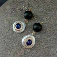 Orecchini con gancio pavè di