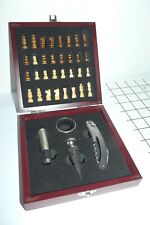 set scatola SCACCHIERA e porta accessori VINO   -  BOX CHESS & wine 