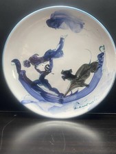 Piatto artistico firma G.Mazzotti 1995 Albisola 30 cm opera d'autore