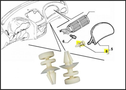 Coppia mollette airbag alfa - airbag,