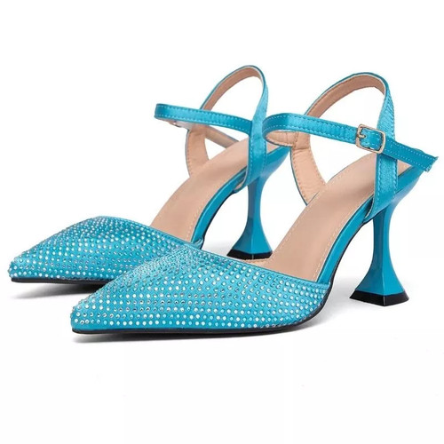 Decolte azzurro tacco con - decolte,