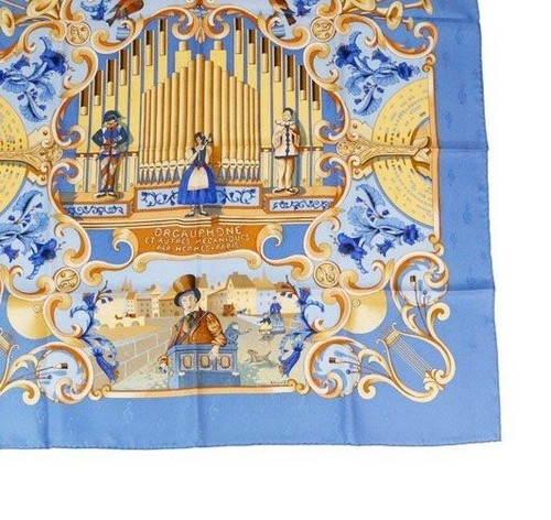 Hermes carre orgauphone et - carre, 90