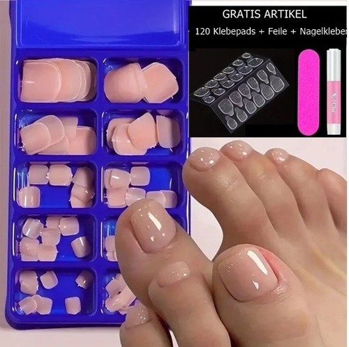 100 pezzi unghie piedi - pezzi,