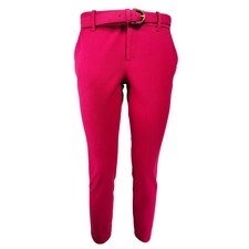 GUCCI - Pantalone in cotone rosso fragola con cintura | Taglia 4US 36EU