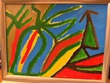 QUADRO astratto DIPINTO A MANO