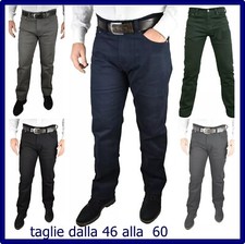 Pantaloni Uomo Elasticizzati Taglie Forti Invernali Vita Alta Jeans Mastino Blu