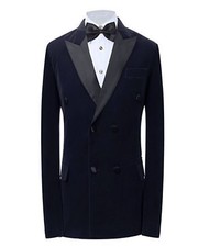 Uomo Velluto Nero Blazer