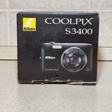 Nikon Coolpix S3400 20MP Compact Digital Camera Boxed + Charger, Battery, Guide