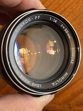 MINOLTA MC  ROKKOR 1:1.4 F=58