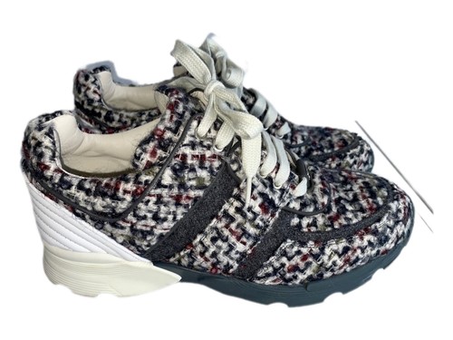 Chanel sneaker tweed velluto