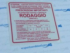 Adesivo rodaggio con miscela