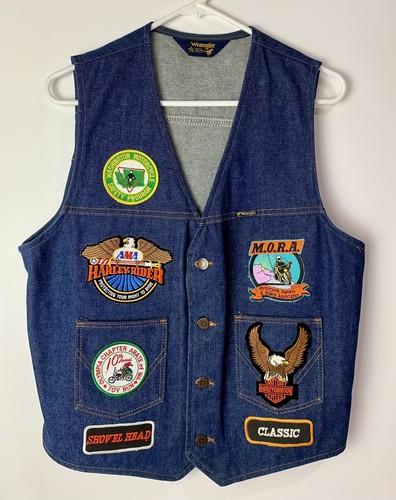 Gilet vintage wrangler biker - gilet,