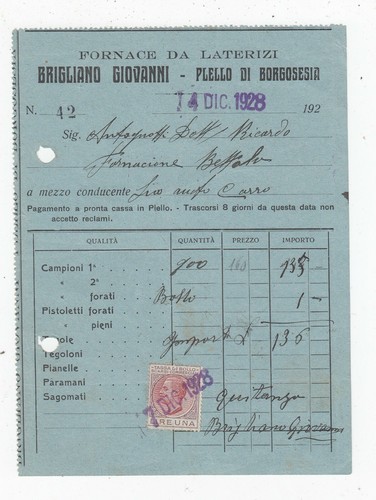 Fattura plello borgosesia - fattura,