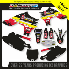 YAMAHA YZF 450 2010 2011 2012 2013 NERO CHESTERFIELD MOTOCROSS MX GRAFICA