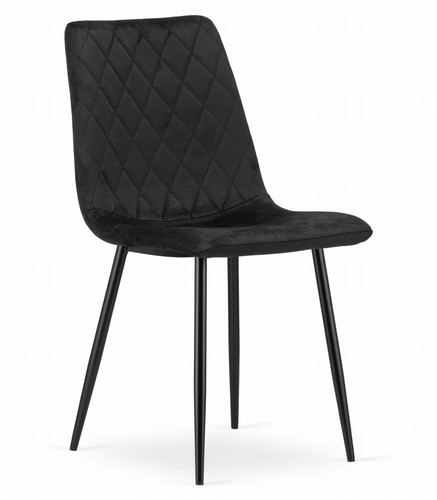 Sedia torino velluto nero x - -,