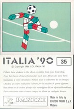  MASCOTTE ITALIA 90 N.35, FIGURINA PANINI - NEW/EDICOLA/PERFECT