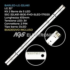 KIT 2 BARRE STRIP 5 LED TV LG