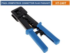 PINZA CRIMPATRICE CAVO LAN ETHERNET PER CONNETTORI PASSANTI RJ45 RJ12 6 / 8 PIN