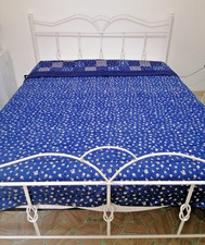 trapunta piumone letto matrimoniale 2 piazze invernale blu double face  (417)