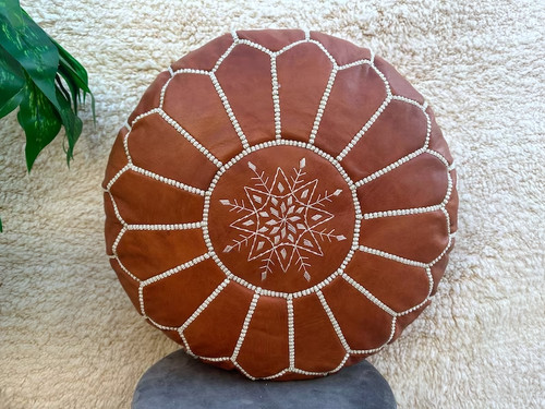 Pouffe brown unstuffed - unstuffed, new