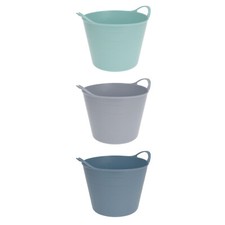 3x Plastica Flessibile Cestino
