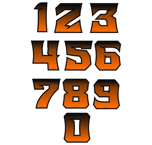 Numeri gara per - 0-9, motocross