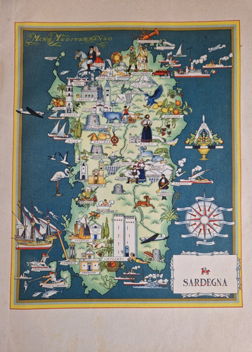 Vecchia cartina sardegna - vecchia,