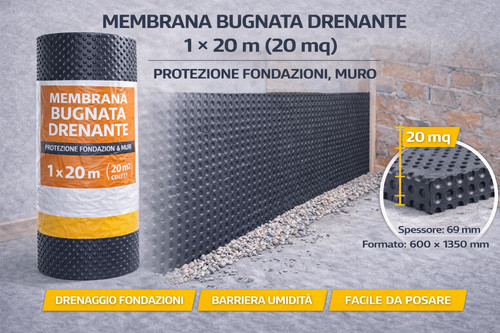 Membrana bugnata drenante x - bugnata,