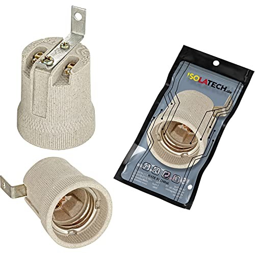 Isolatech 1pc e27 grigio presa - grigio,