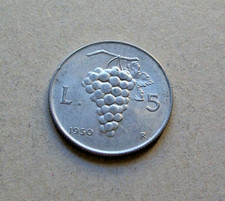 5 lire UVA 1950 Repubblica