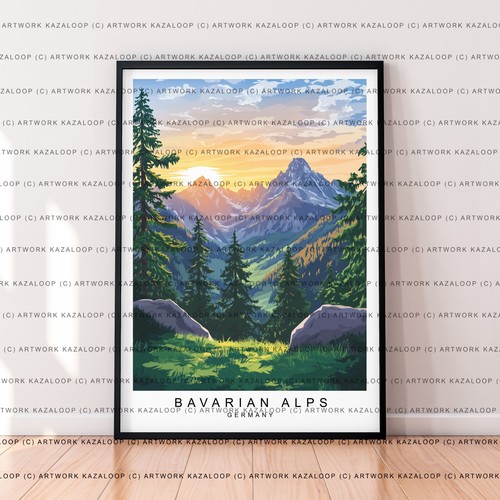 Poster arte parete alpi - arte,
