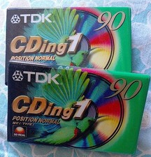 Stock 2 TDK CDing1 90min Musicassetta Vergine  Audio Cassette Tape Sigillato 
