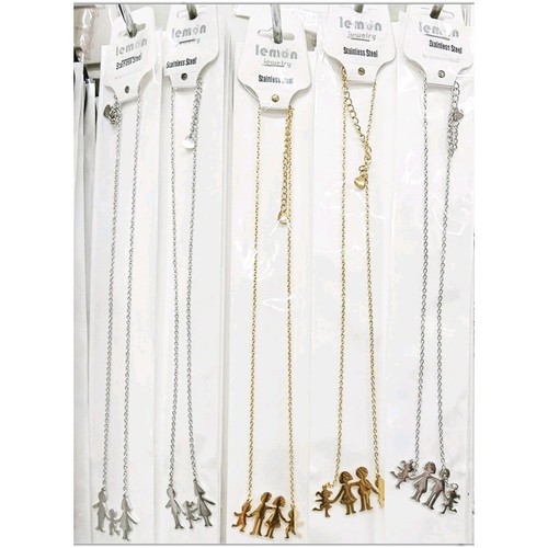 Collana famiglia acciaio - collana,