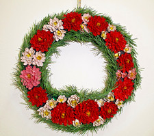 Ghirlanda Corona natalizia fuori porta o parete Artigianale Fatto A Mano