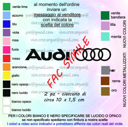 Adesivi audi anelli cm - anelli,